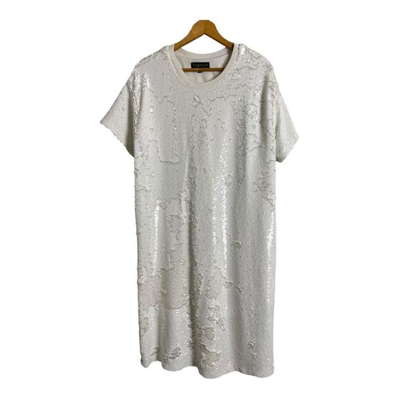 Elegant White Sequin Dress - Picture 2 of 8